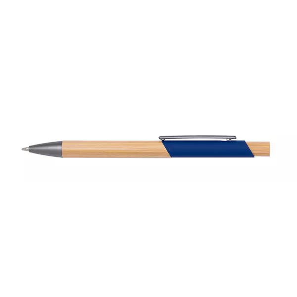 Metal ball pen with bamboo elements