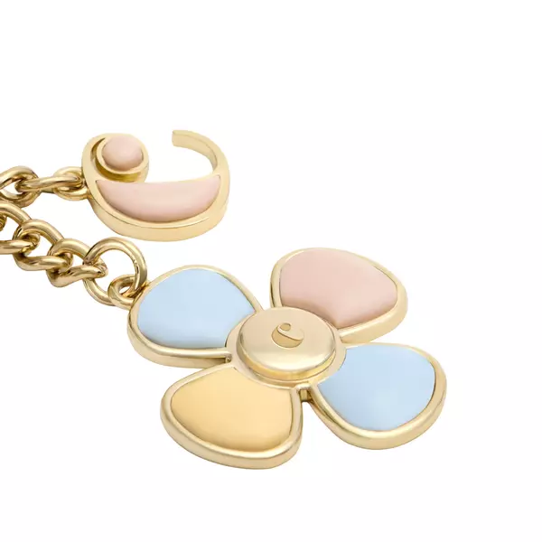 Метален ключодържател Vivienne Light Blue