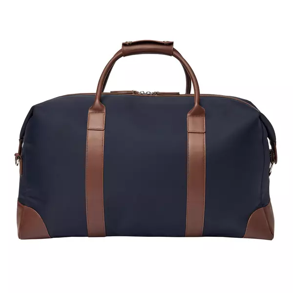 Пътна чанта Button Navy & Brown