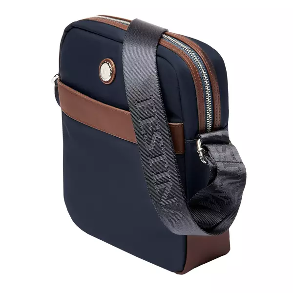 Чанта за през рамо Button Navy & Brown