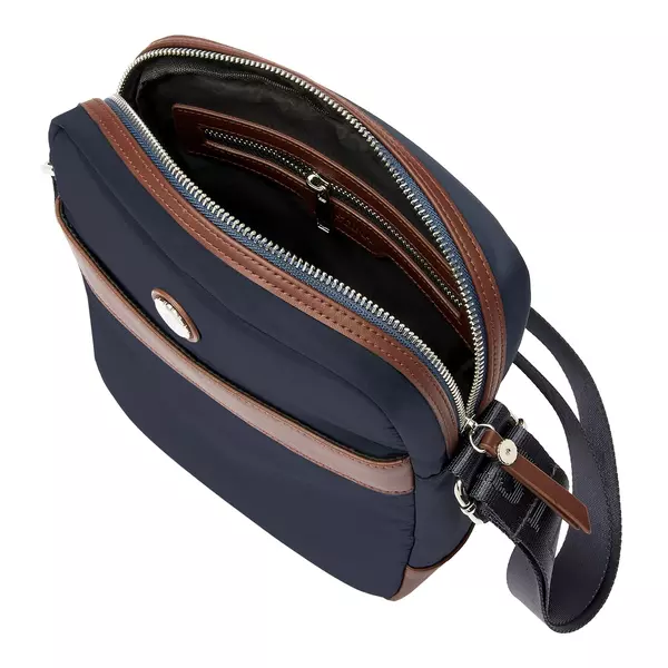 Чанта за през рамо Button Navy & Brown
