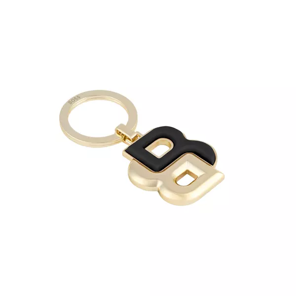 Метален ключодържател Double B Black & Gold