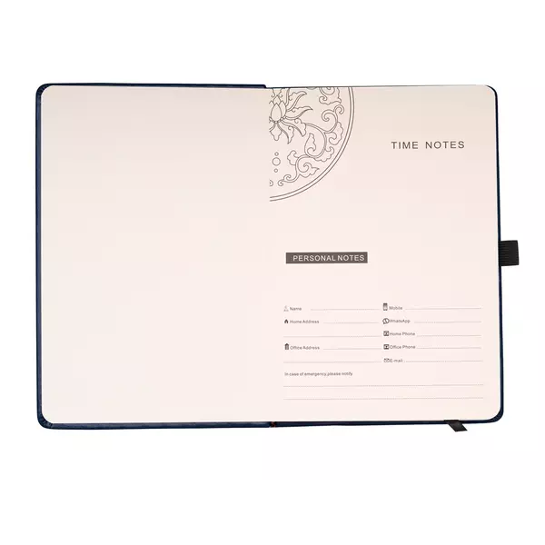 Notebook with hard covers made of thermo eco leather