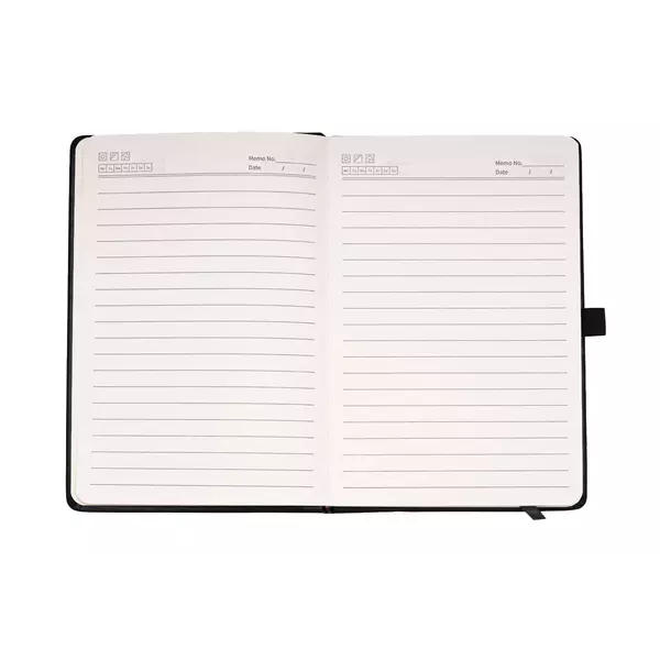 Notebook with hard covers made of thermo eco leather