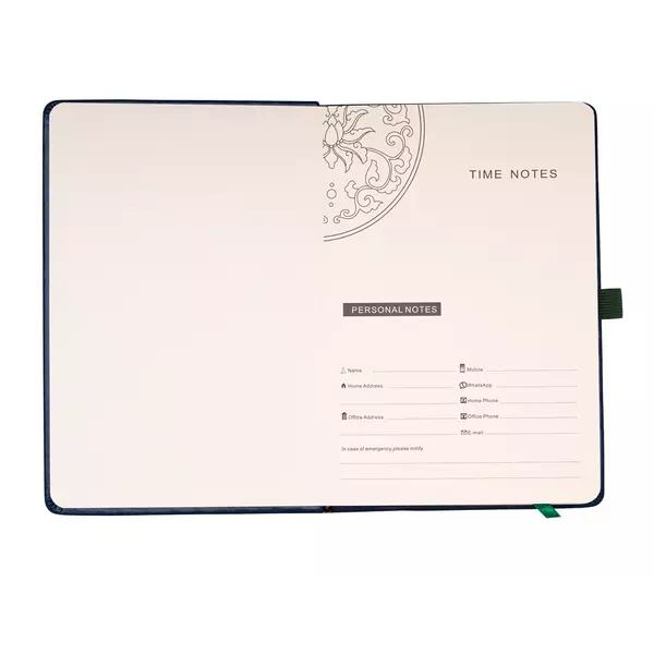 Notebook with hard covers made of thermo eco leather
