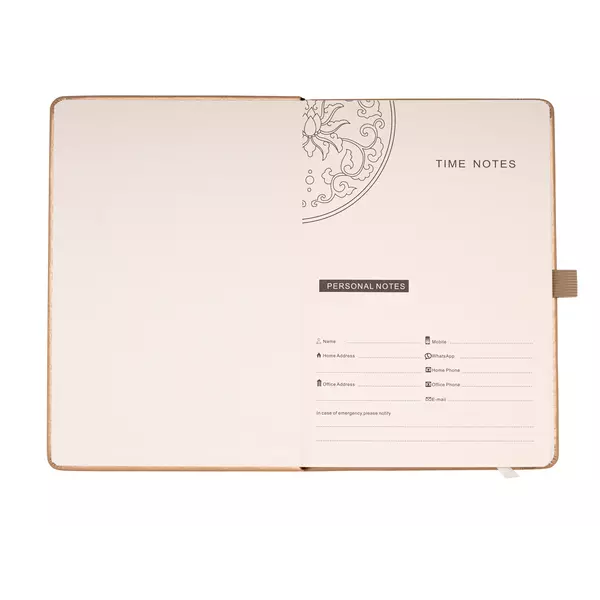 Notebook with hard covers made of thermo eco leather