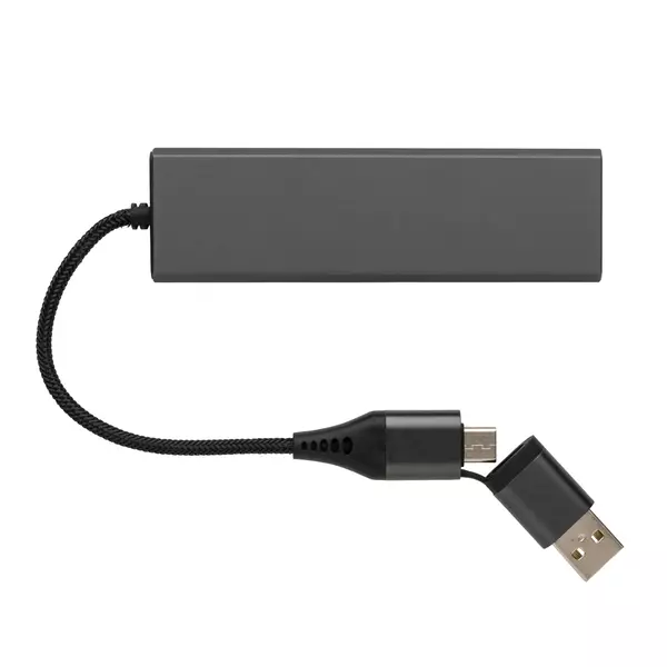 Terra RCS рециклиран алуминиев хъб с USB портове