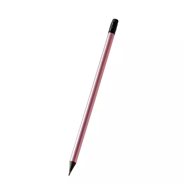 Black wooden pencil with an eraser