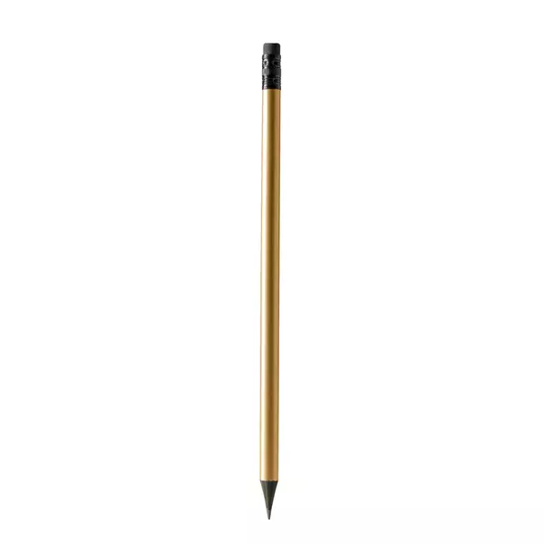 Black wooden pencil with an eraser