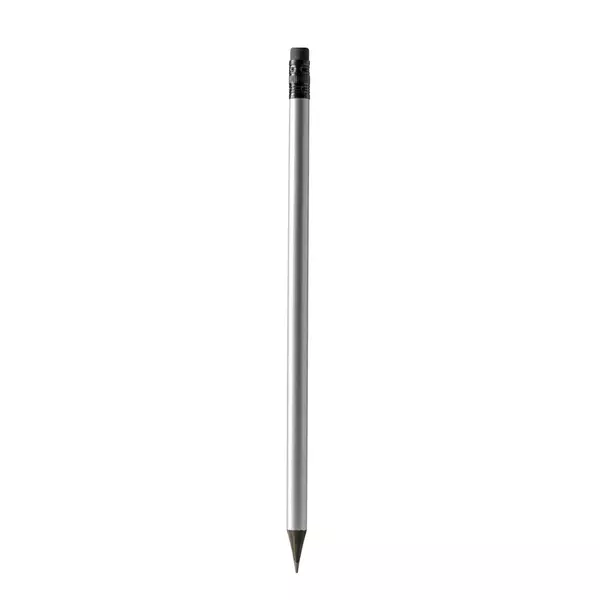 Black wooden pencil with an eraser