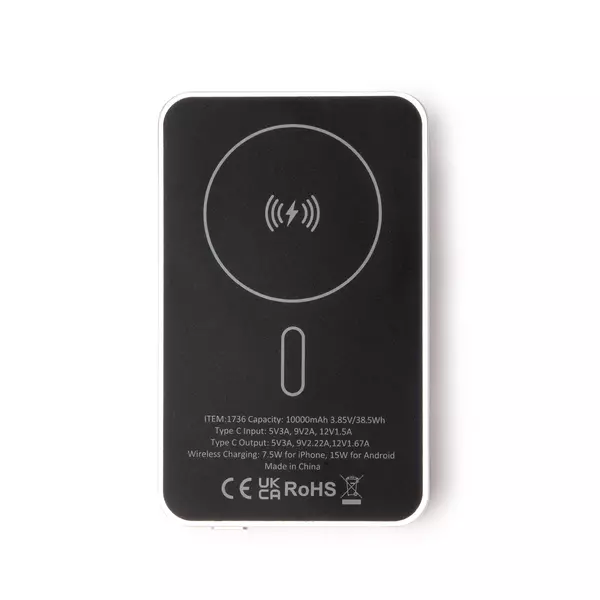 Външна батерия с безжично зареждане и дисплей 10 000 mAh