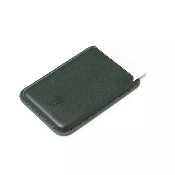 Leather card case with magnet for phone
