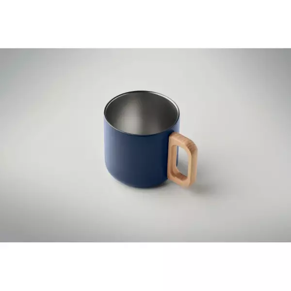 Double wall mug with a wooden handle 350 ml