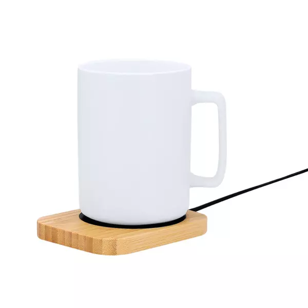Cup warming coaster made of bamboo