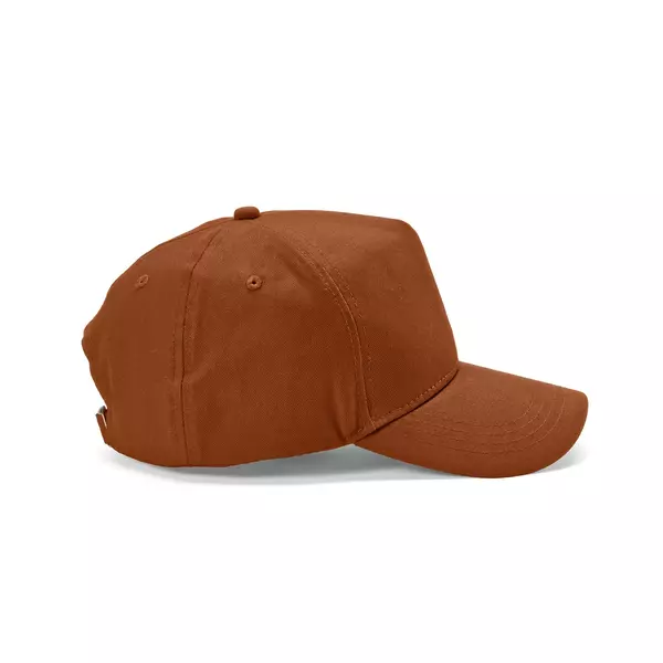 Baseball cap 5 panels with an adjustable metal buckle