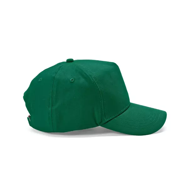 Baseball cap 5 panels with an adjustable metal buckle