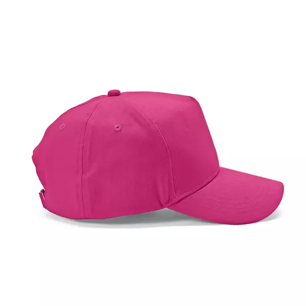 Baseball cap 5 panels with an adjustable metal buckle