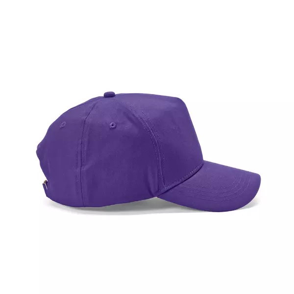 Baseball cap 5 panels with an adjustable metal buckle