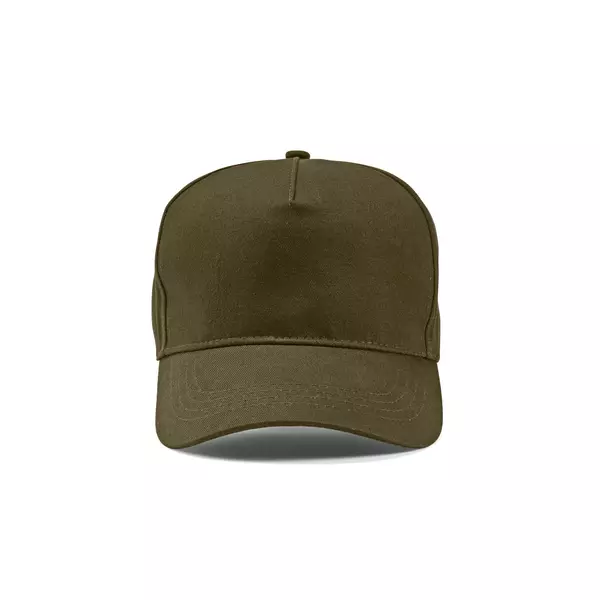 Baseball cap 5 panels with an adjustable metal buckle