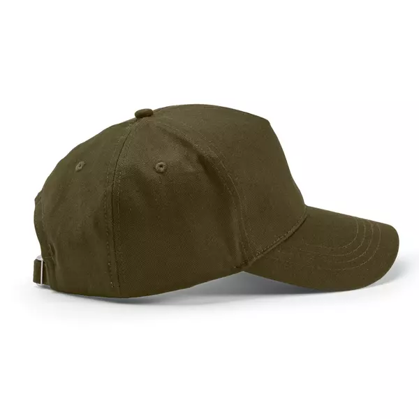 Baseball cap 5 panels with an adjustable metal buckle