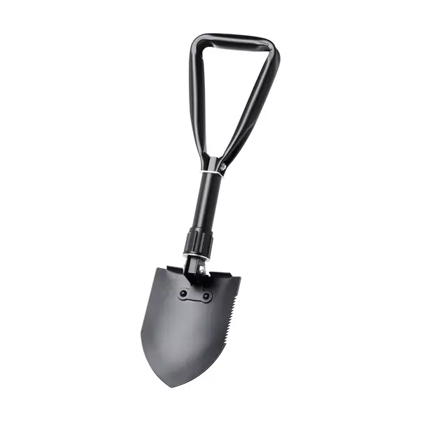 Folding metal shovel