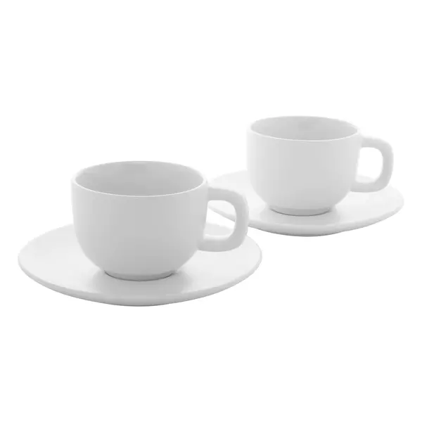 Cappuccino cup set with saucers