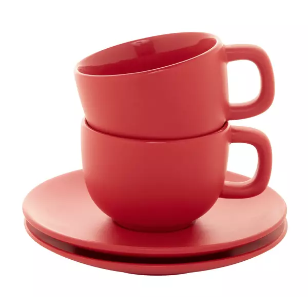 Cappuccino cup set with saucers