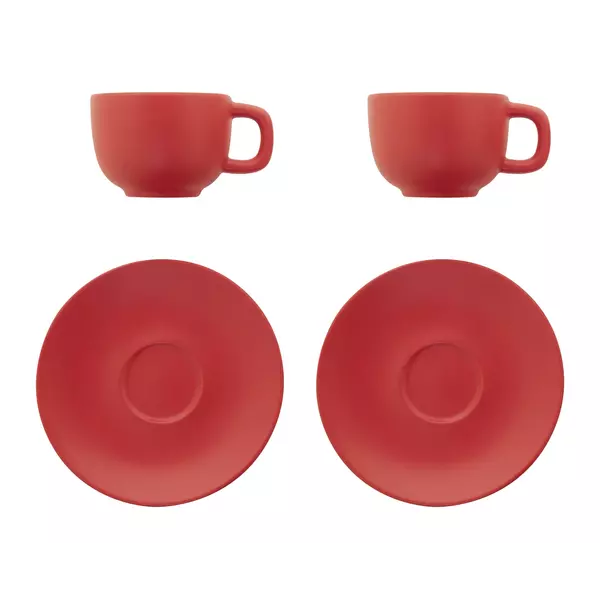 Cappuccino cup set with saucers