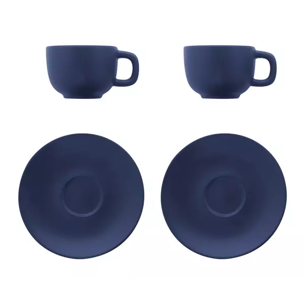 Cappuccino cup set with saucers