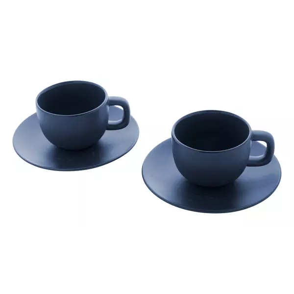 Cappuccino cup set with saucers