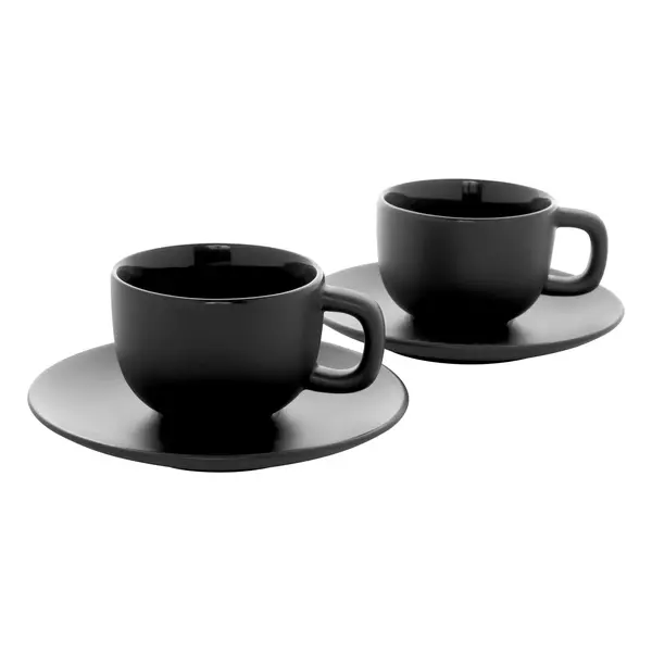 Cappuccino cup set with saucers