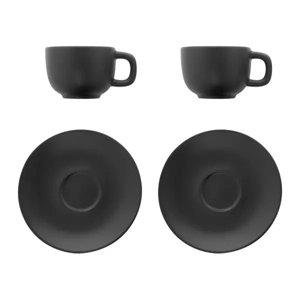 Cappuccino cup set with saucers