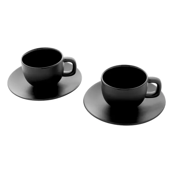 Cappuccino cup set with saucers