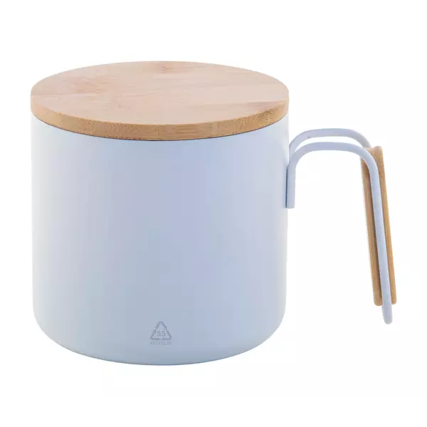 Steel thermomug with a bamboo lid 300 ml