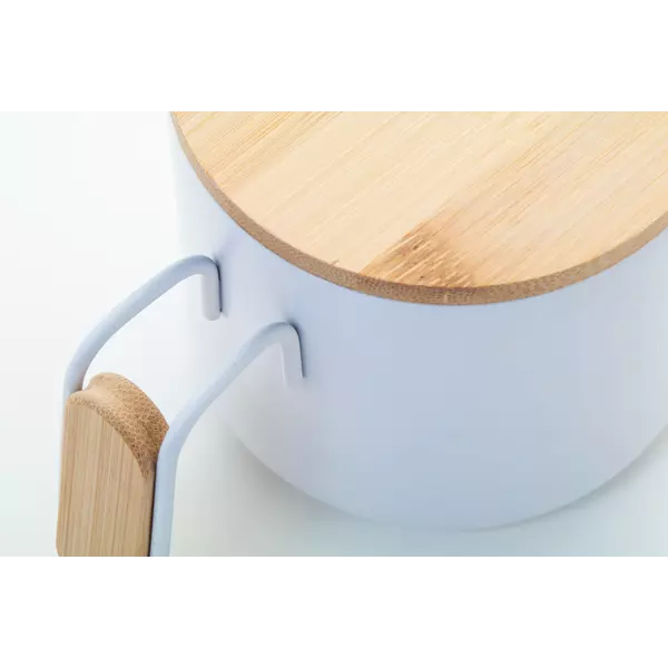 Steel thermomug with a bamboo lid 300 ml