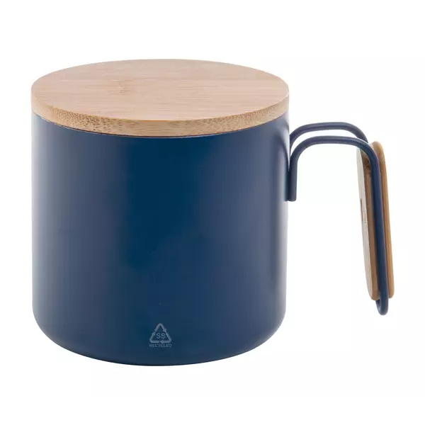 Steel thermomug with a bamboo lid 300 ml