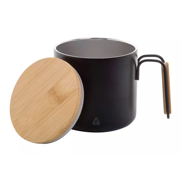 Steel thermomug with a bamboo lid 300 ml