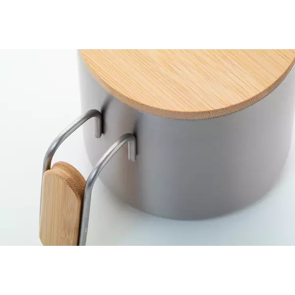 Steel thermomug with a bamboo lid 300 ml