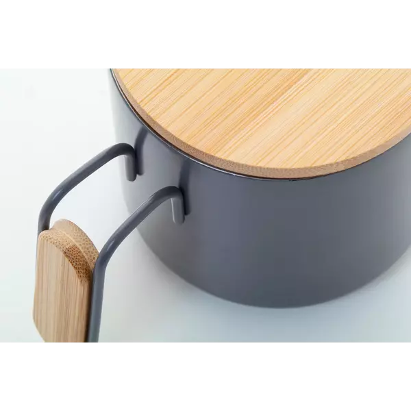 Steel thermomug with a bamboo lid 300 ml
