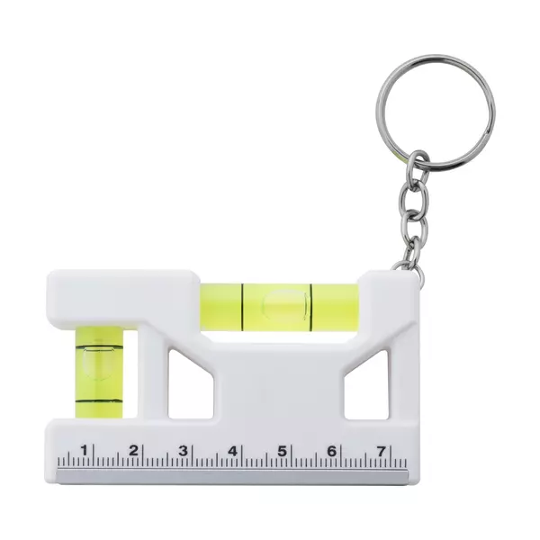 Multifunctional keychain with a ruler and dual levels