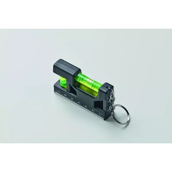 Multifunctional keychain with a ruler and dual levels