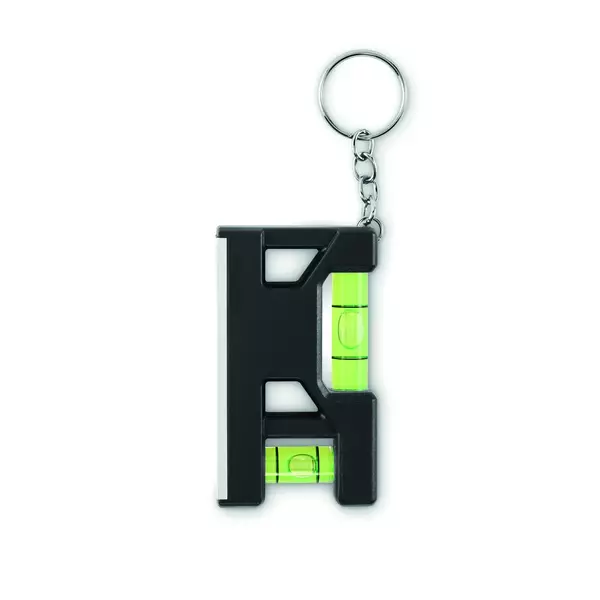 Multifunctional keychain with a ruler and dual levels