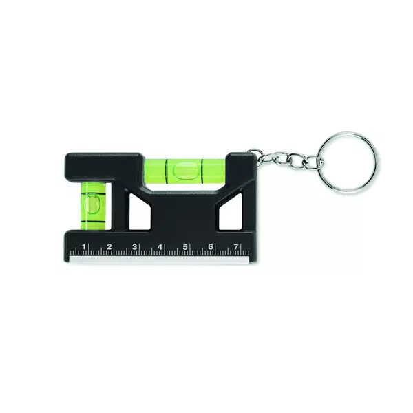 Multifunctional keychain with a ruler and dual levels