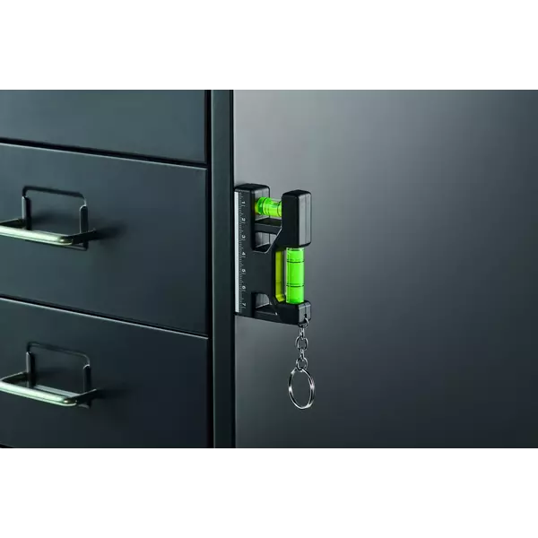 Multifunctional keychain with a ruler and dual levels