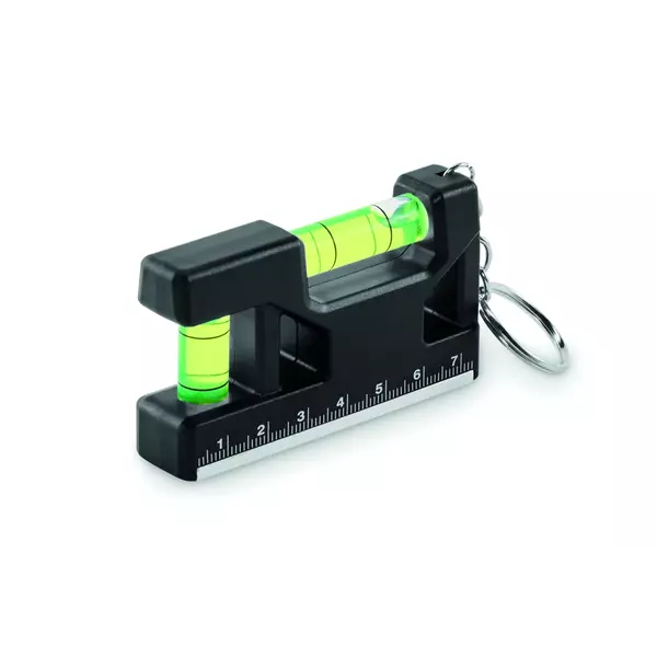 Multifunctional keychain with a ruler and dual levels