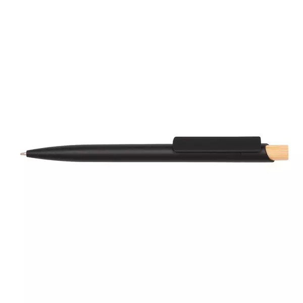 Corfu - plastic ball pen with bamboo button