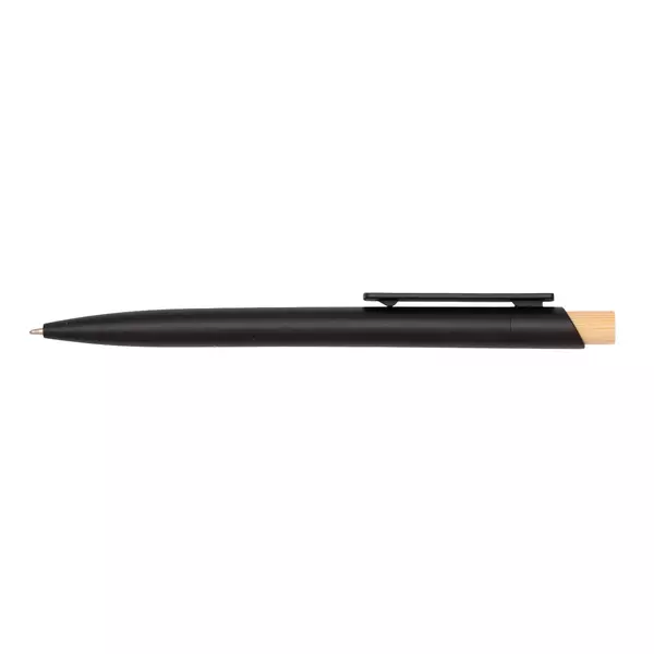 Corfu - plastic ball pen with bamboo button