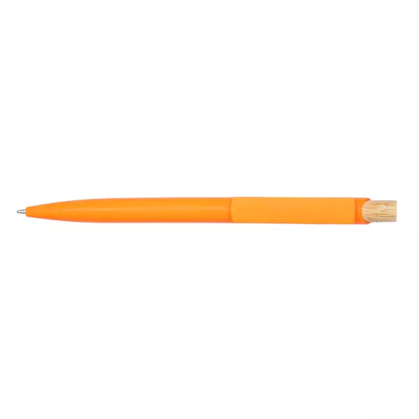 Corfu - plastic ball pen with bamboo button