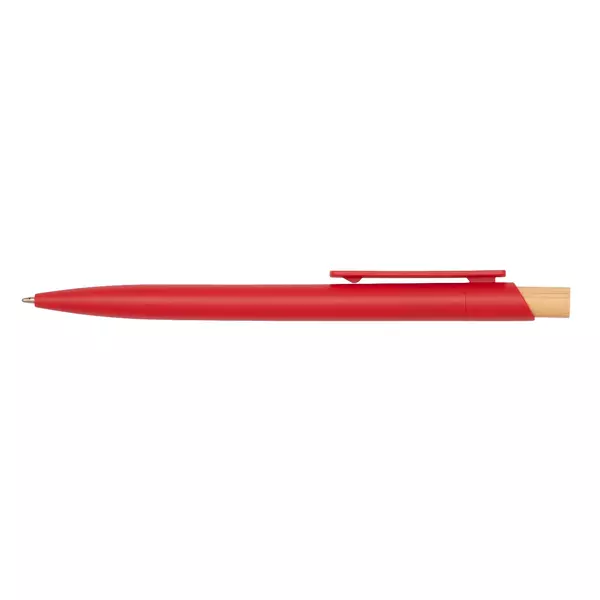 Corfu - plastic ball pen with bamboo button