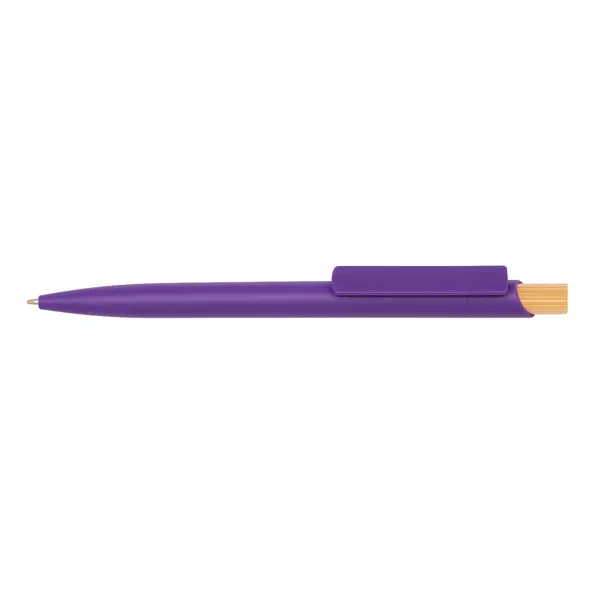 Corfu - plastic ball pen with bamboo button